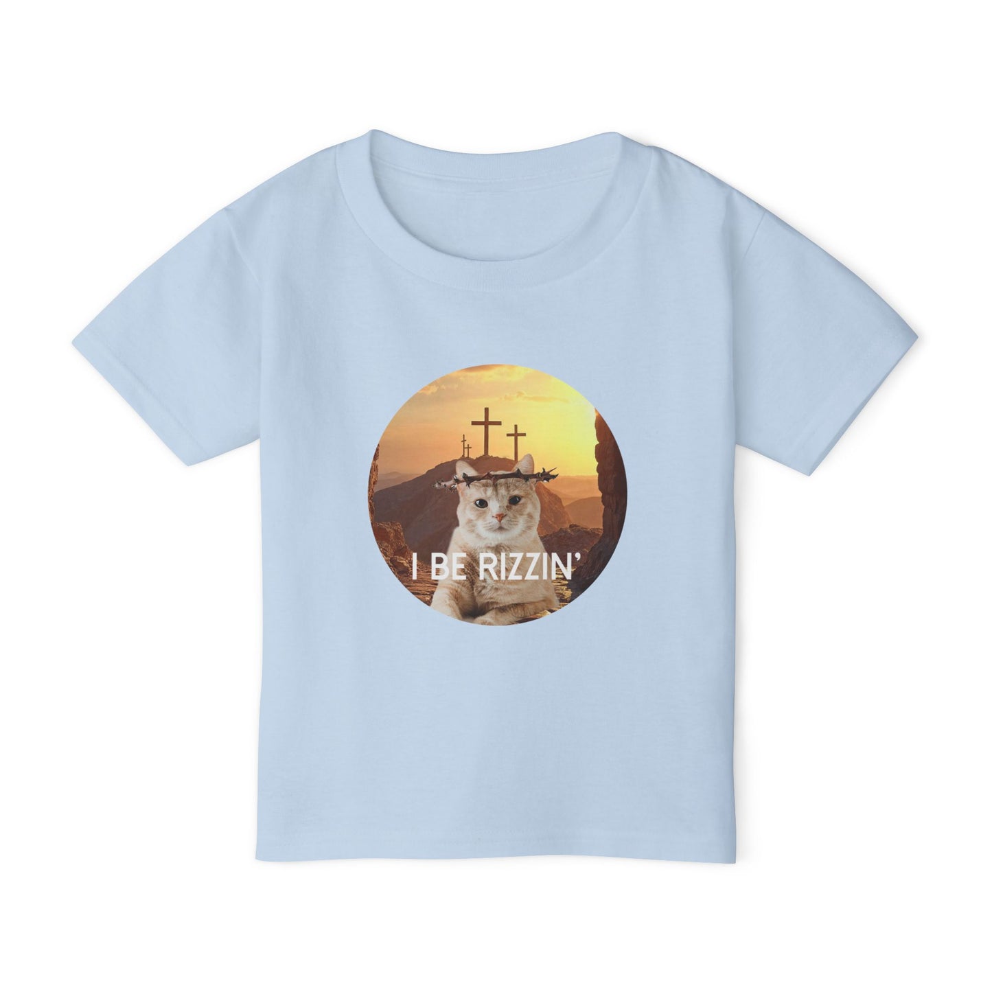 Funny Toddler T-Shirt - 'I Be Rizzin'' Cat Design