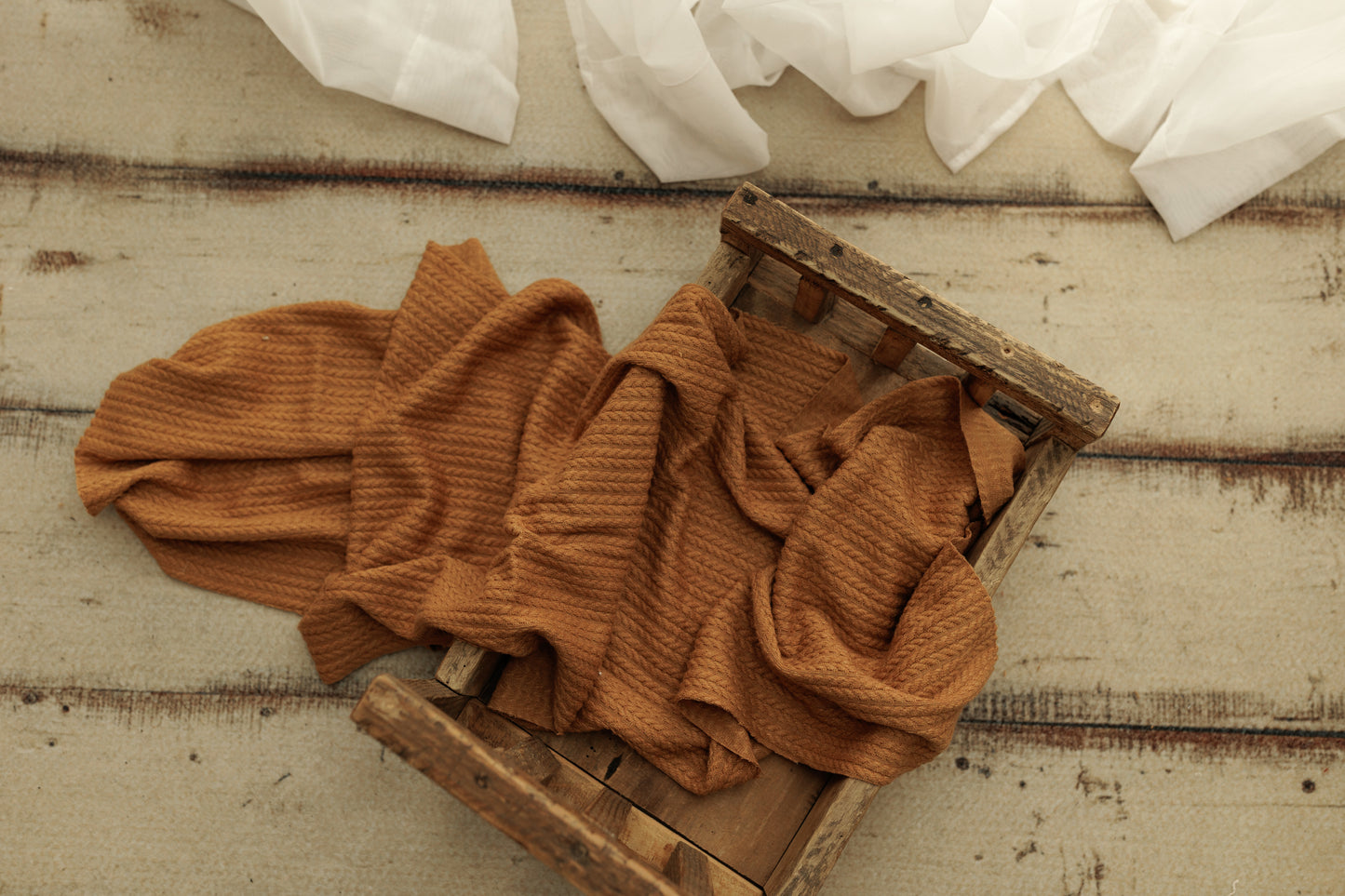 Caramel Cable Knit Wrap