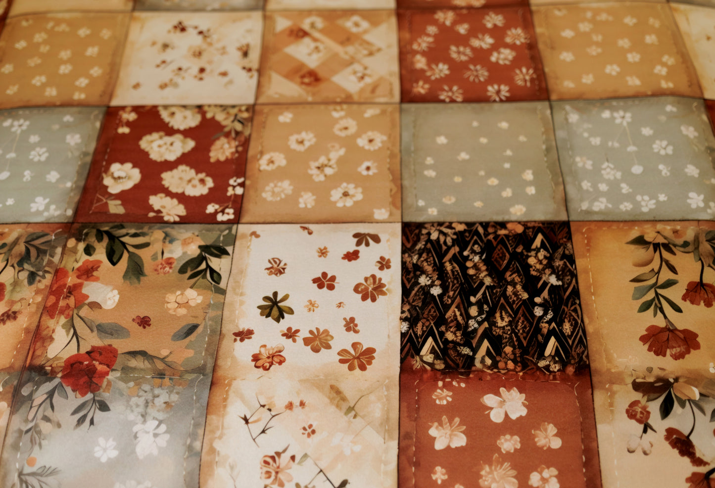Vintage Patchwork Posing Fabric