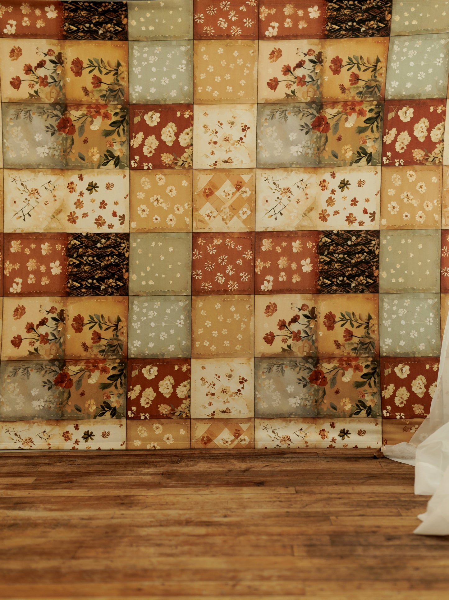 Vintage Patchwork Posing Fabric