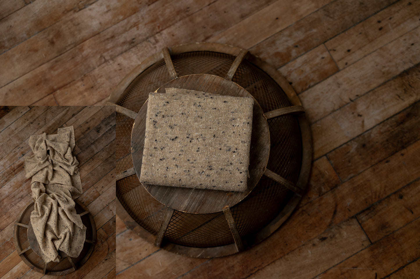 Tan speckled wrap