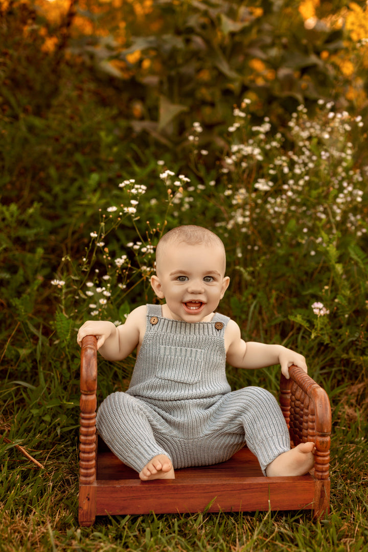 Poppy Lane Sitter Romper | Dusty Blue