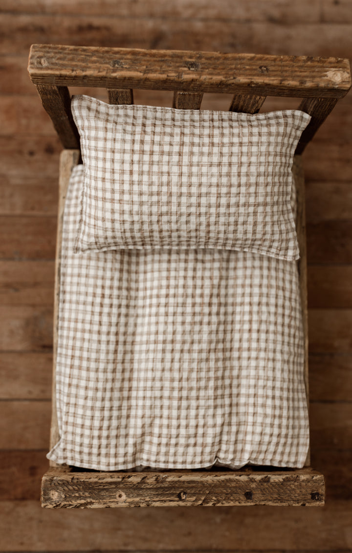 Mill House Check | Newborn Bed Sheet & Pillowcase