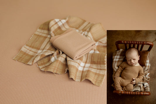 Brown Plaid Blanket Layer