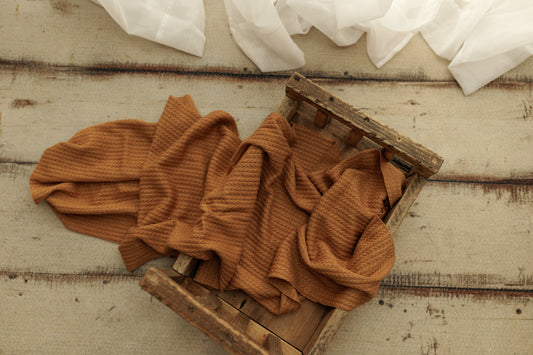 Caramel Cable Knit Wrap