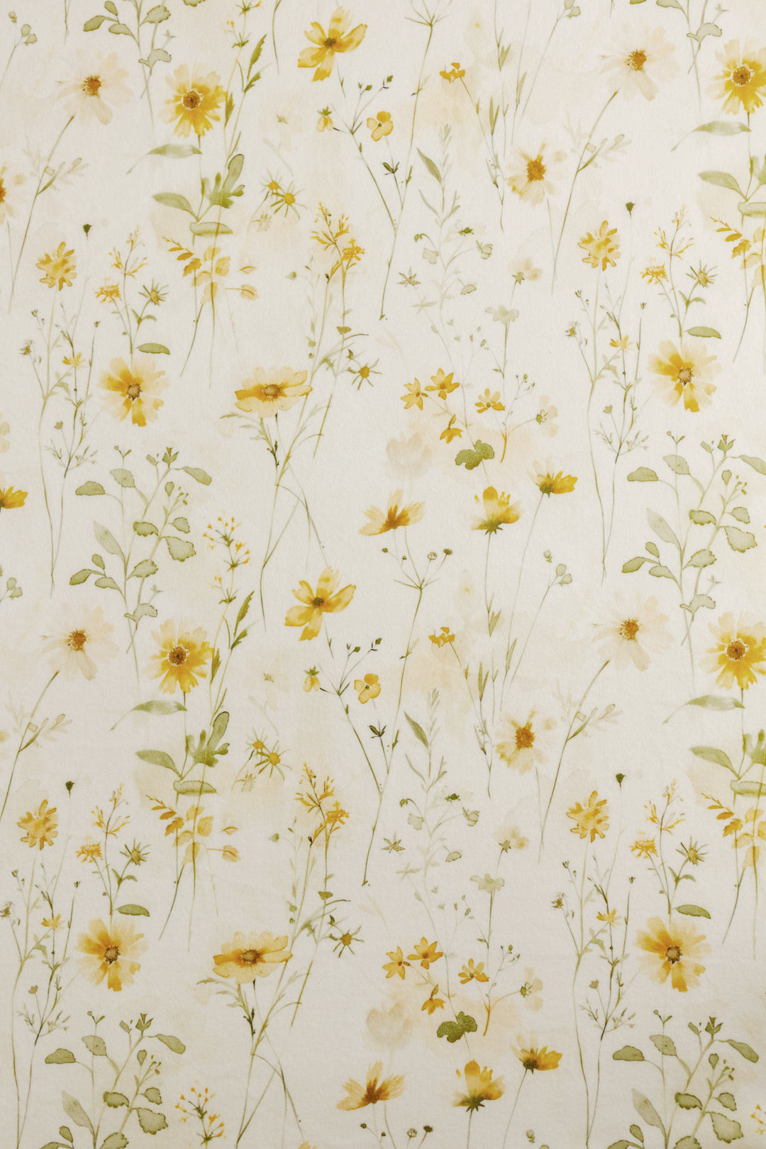 Andrena Floral Fabric Drop + Butter Yellow Knit Newborn Wrap Set
