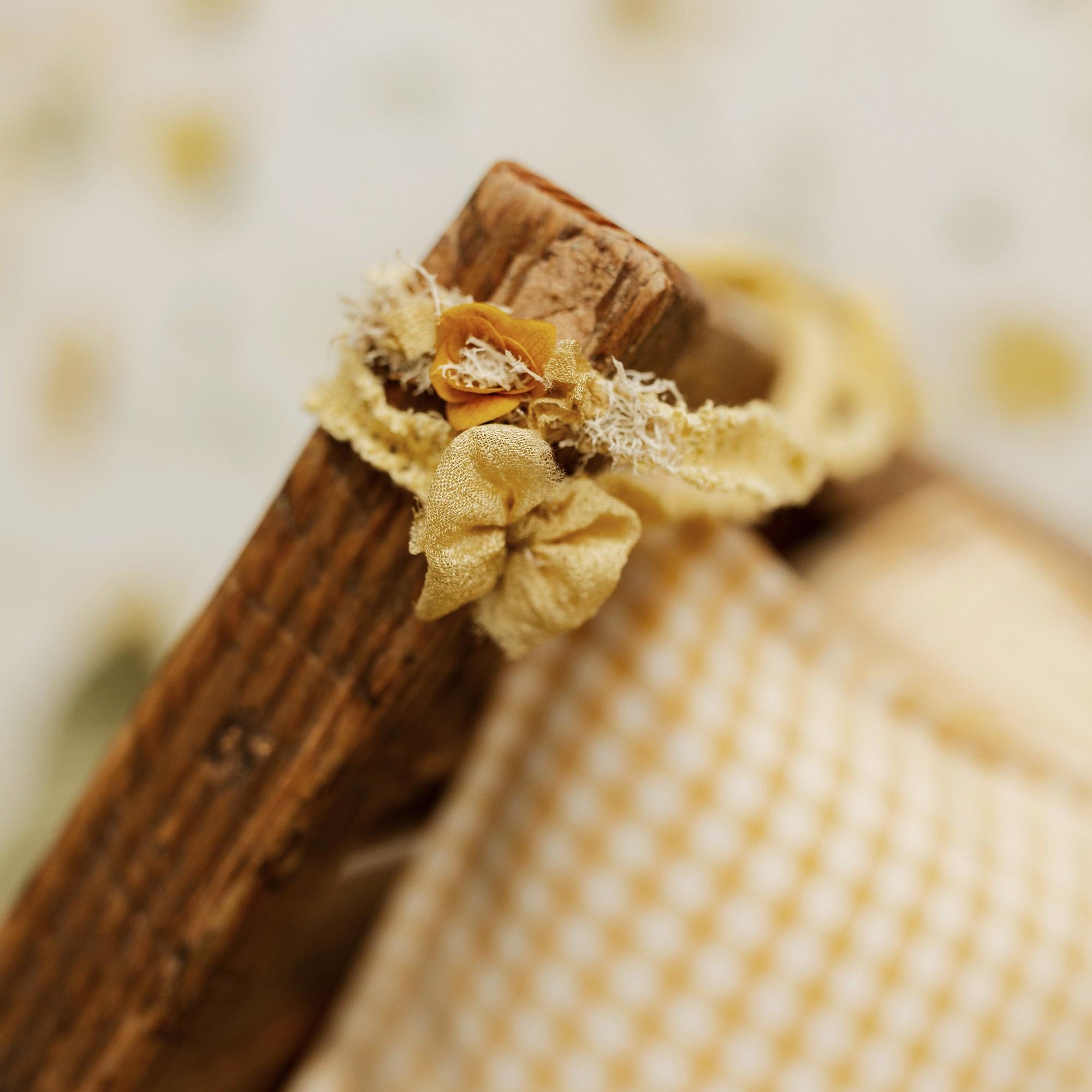 Andrena Newborn Tiebacks | Dainty Bow + Mini Floral Tieback