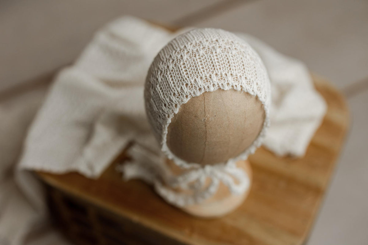 Willow | Ivory Newborn Bonnet