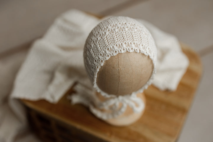 Willow | Ivory Newborn Bonnet