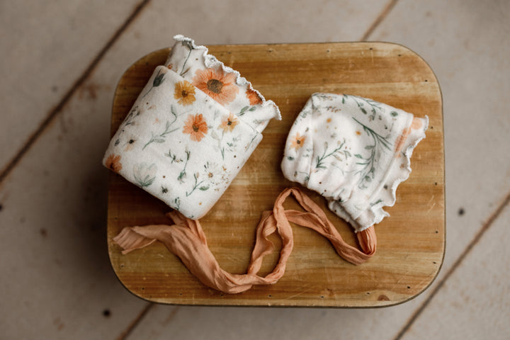 Blooming Newborn Ruffle Bonnet